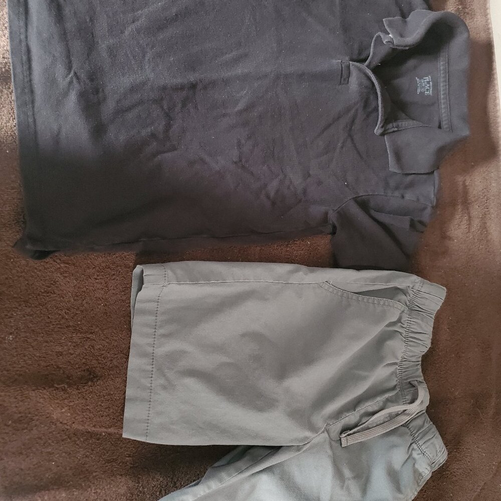 Boys uniform shirt and shorts